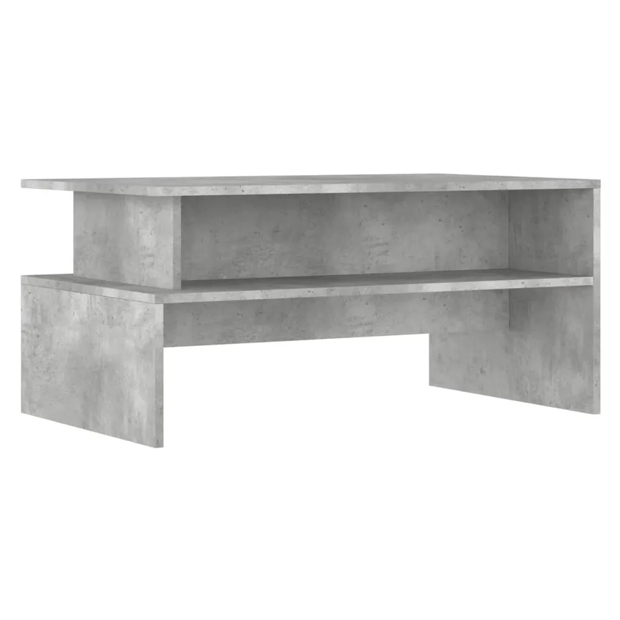 Table basse gris béton 90x55x42,5 cm bois d'ingénierie - 2