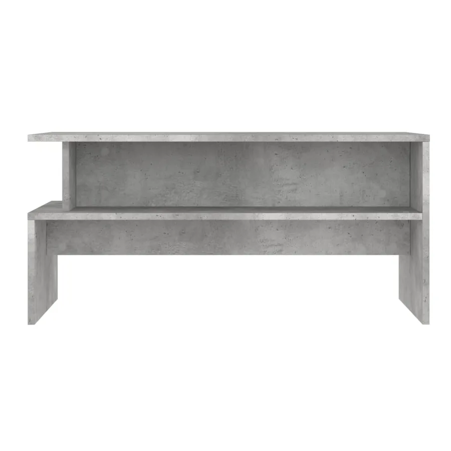 Table basse gris béton 90x55x42,5 cm bois d'ingénierie - 4
