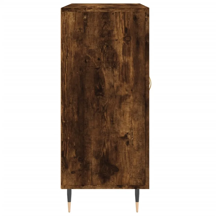Buffet chêne fumé 90x34x80 cm bois d'ingénierie - 7
