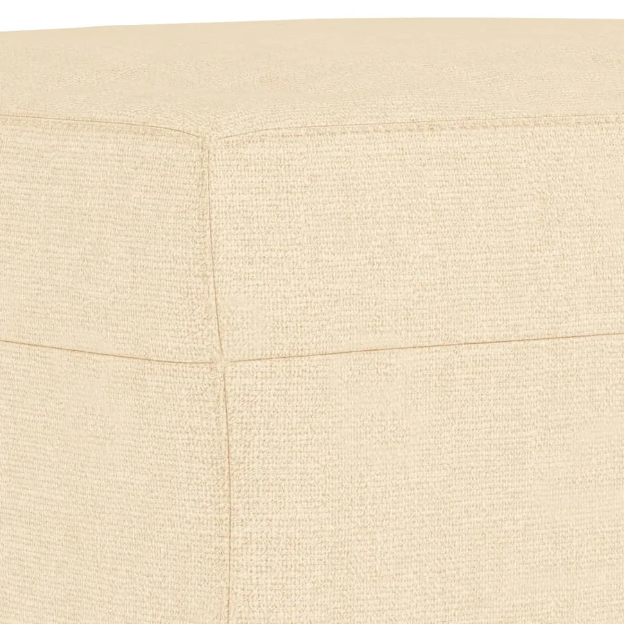 Banc Crème 70x35x41 cm Tissu - 5