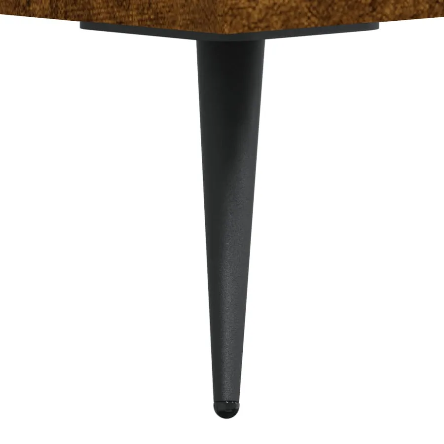 Buffet chêne fumé 100x36x60 cm bois d'ingénierie - 11