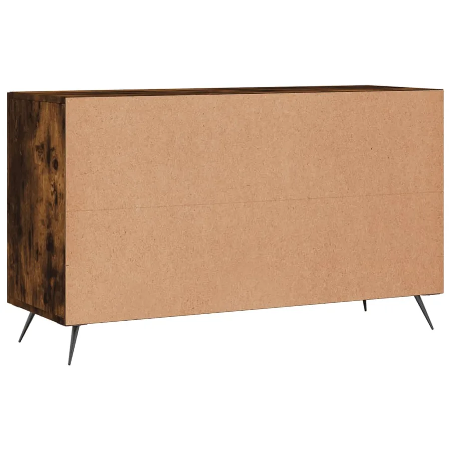 Buffet chêne fumé 100x36x60 cm bois d'ingénierie - 8