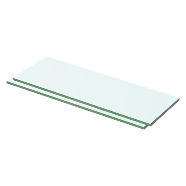 Panneaux d'étagère 2 pcs Verre Transparent 50 x 12 cm