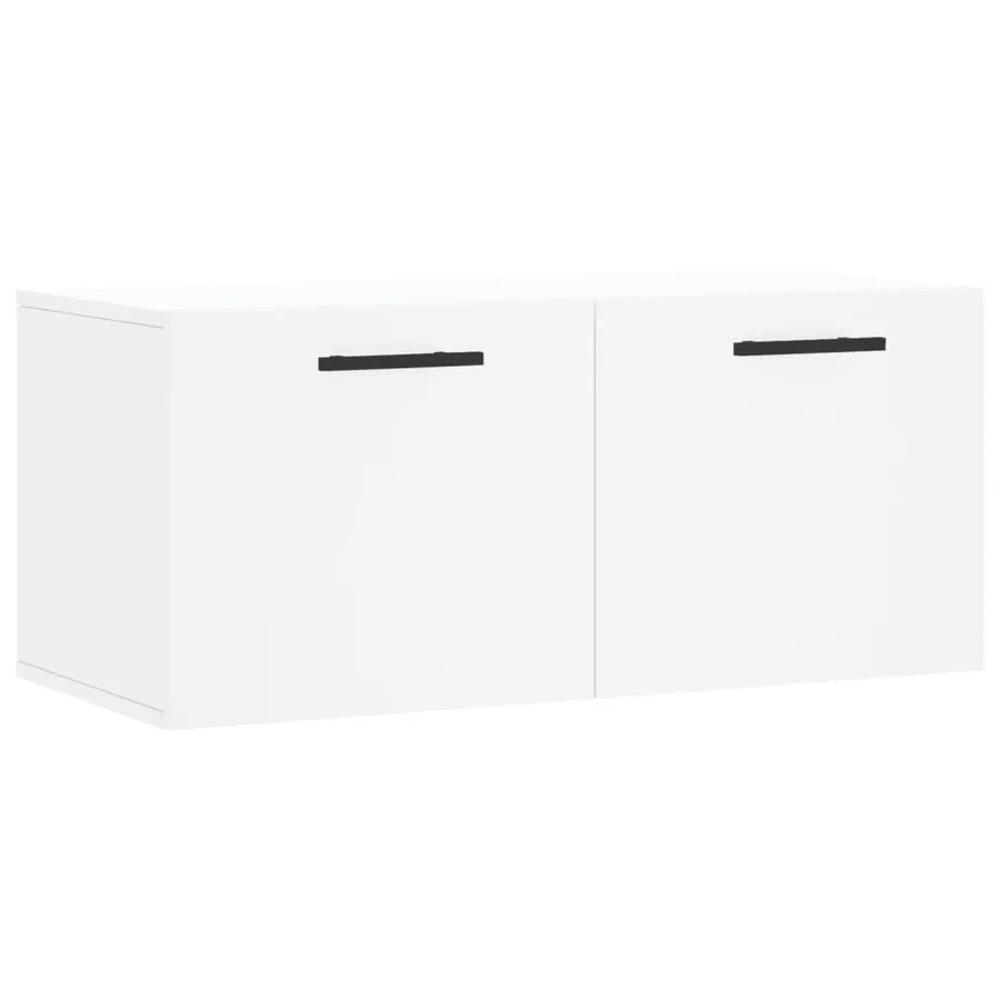 Armoire murale blanc 80x36,5x35 cm bois d'ingénierie - 2