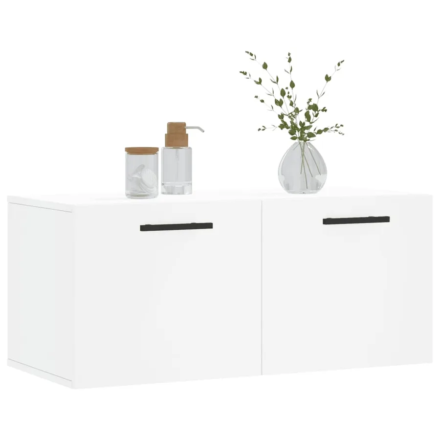 Armoire murale blanc 80x36,5x35 cm bois d'ingénierie - 3