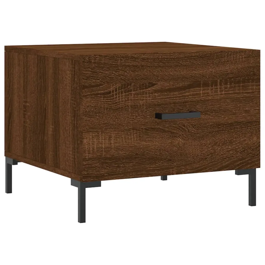 Table basse Chêne marron 50x50x40 cm Bois d'ingénierie - 2