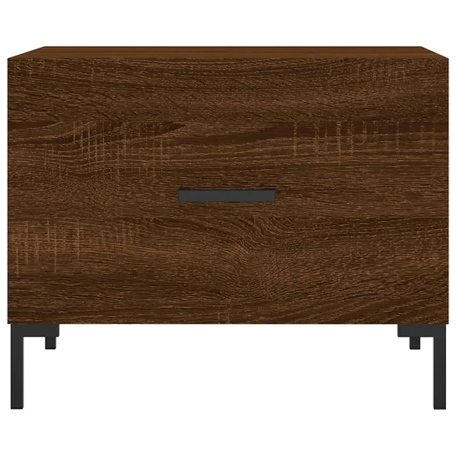 Table basse Chêne marron 50x50x40 cm Bois d'ingénierie - 5