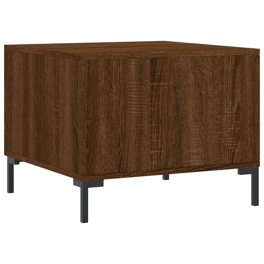Table basse Chêne marron 50x50x40 cm Bois d'ingénierie - 8