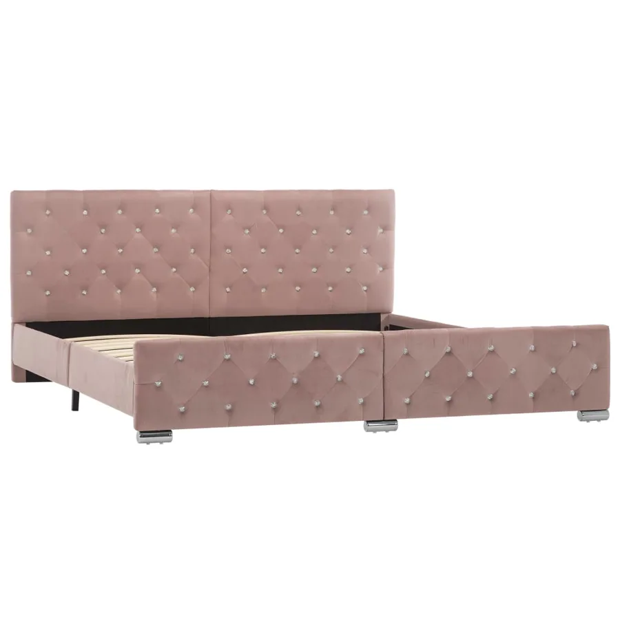 Cadre de lit sans matelas Rose Velours 180x200 cm - 2