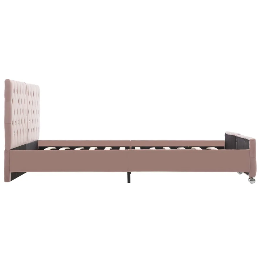 Cadre de lit sans matelas Rose Velours 180x200 cm - 5