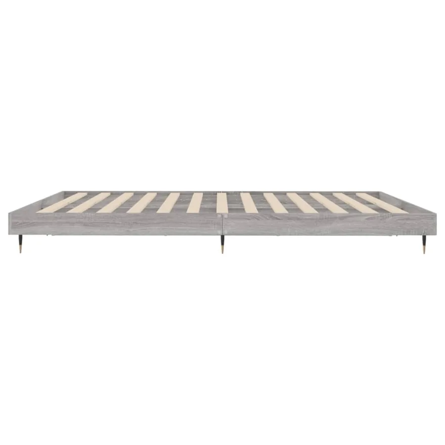 Cadre de lit sans matelas sonoma gris 120x200cm bois ingénierie - 7