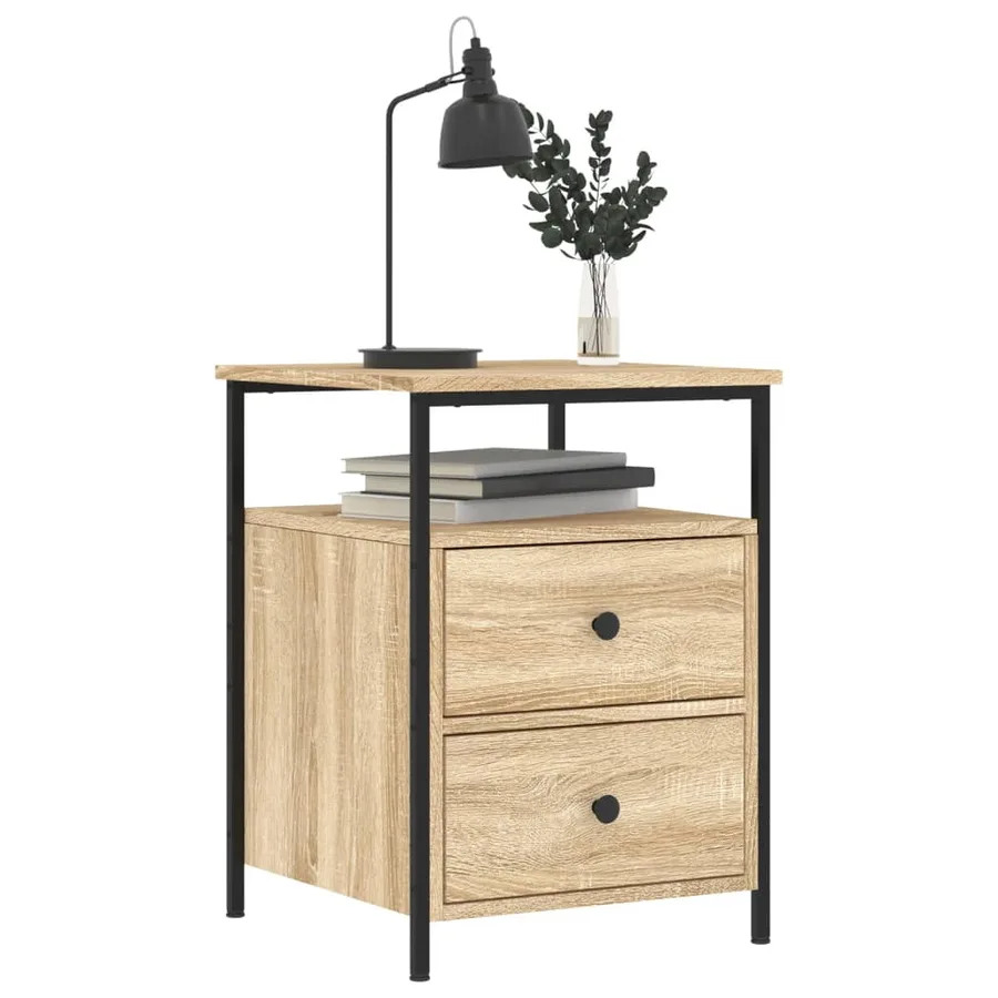 Table de chevet chêne sonoma 44x45x60 cm bois d'ingénierie - 7