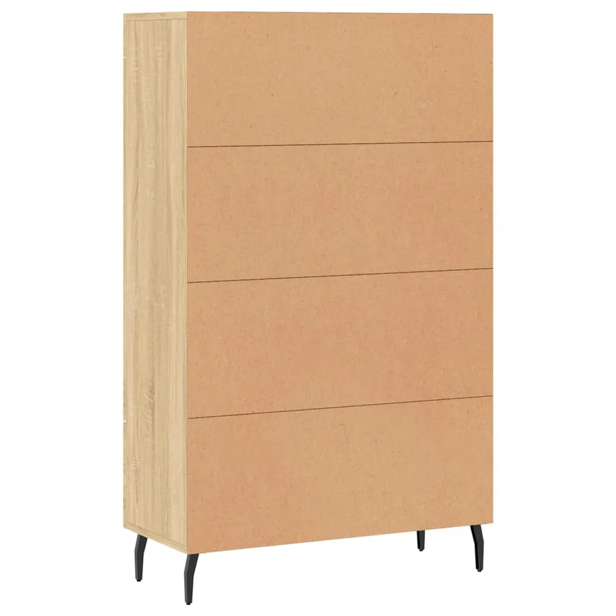 Buffet haut chêne sonoma 69,5x31x115 cm bois d'ingénierie - 8