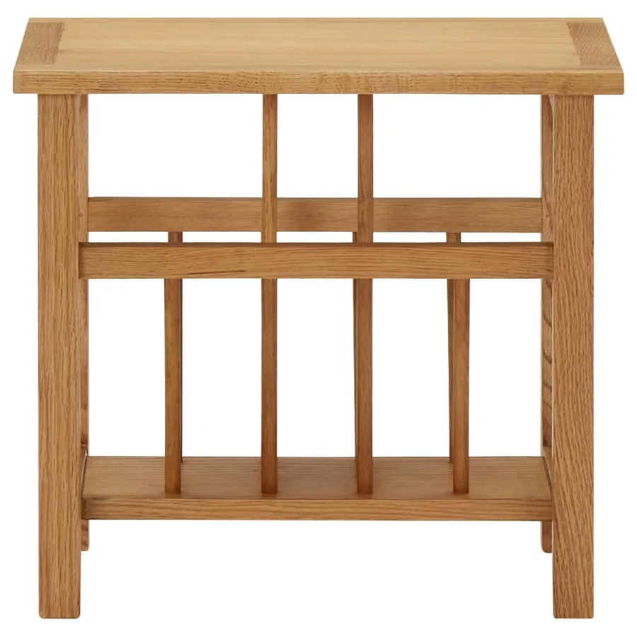 Table à revues 45x27x42 cm Bois de chêne solide - 2