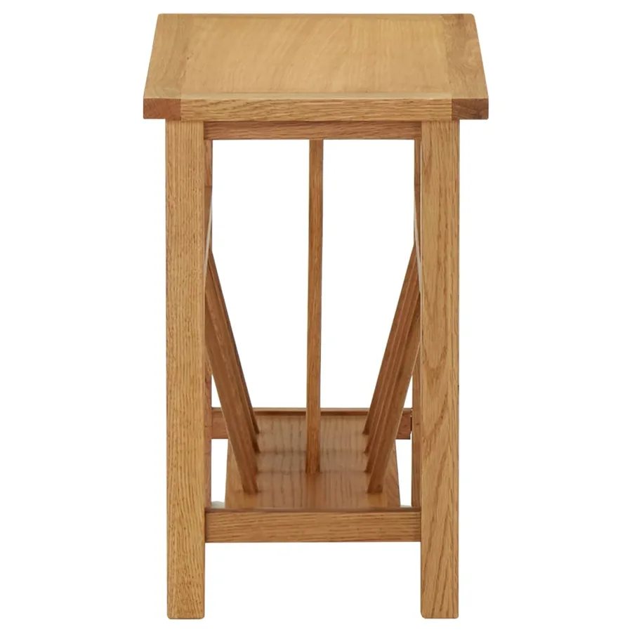 Table à revues 45x27x42 cm Bois de chêne solide - 3