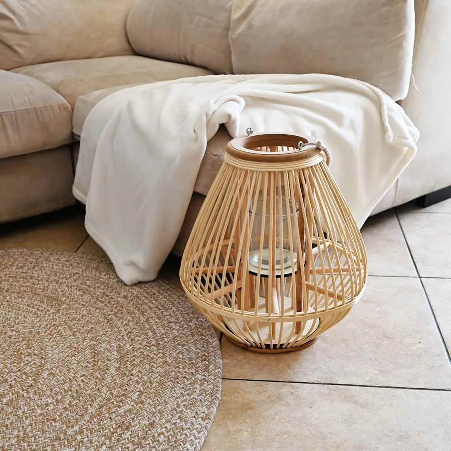 Bougeoir suspendu Osier naturel - 2