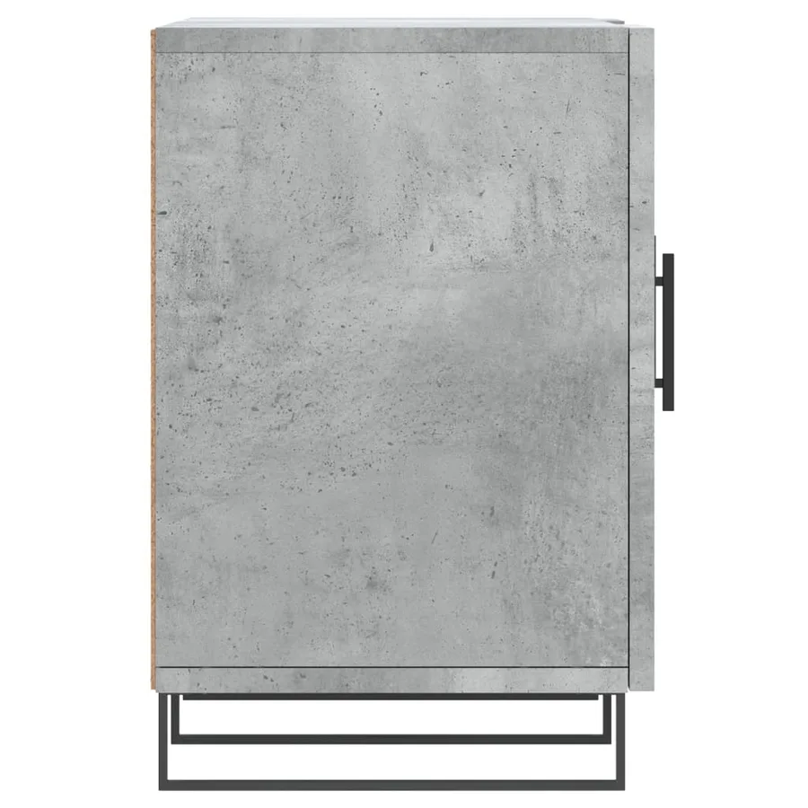 Meuble TV gris béton 150x30x50 cm bois d'ingénierie - 7