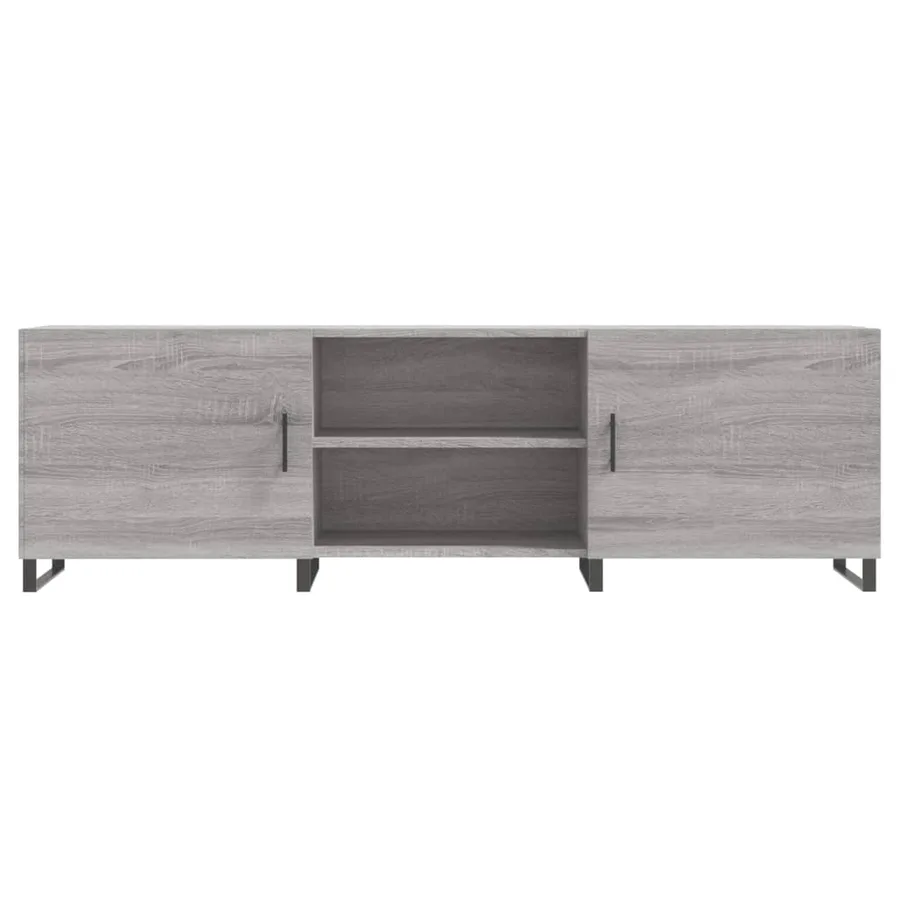 Meuble TV sonoma gris 150x30x50 cm bois d'ingénierie - 5