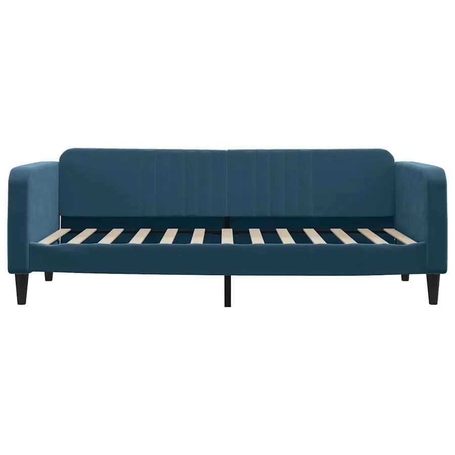 Lit de repos sans matelas bleu 90x200 cm velours - 3