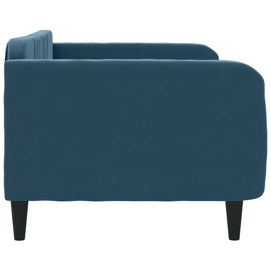 Lit de repos sans matelas bleu 90x200 cm velours - 4