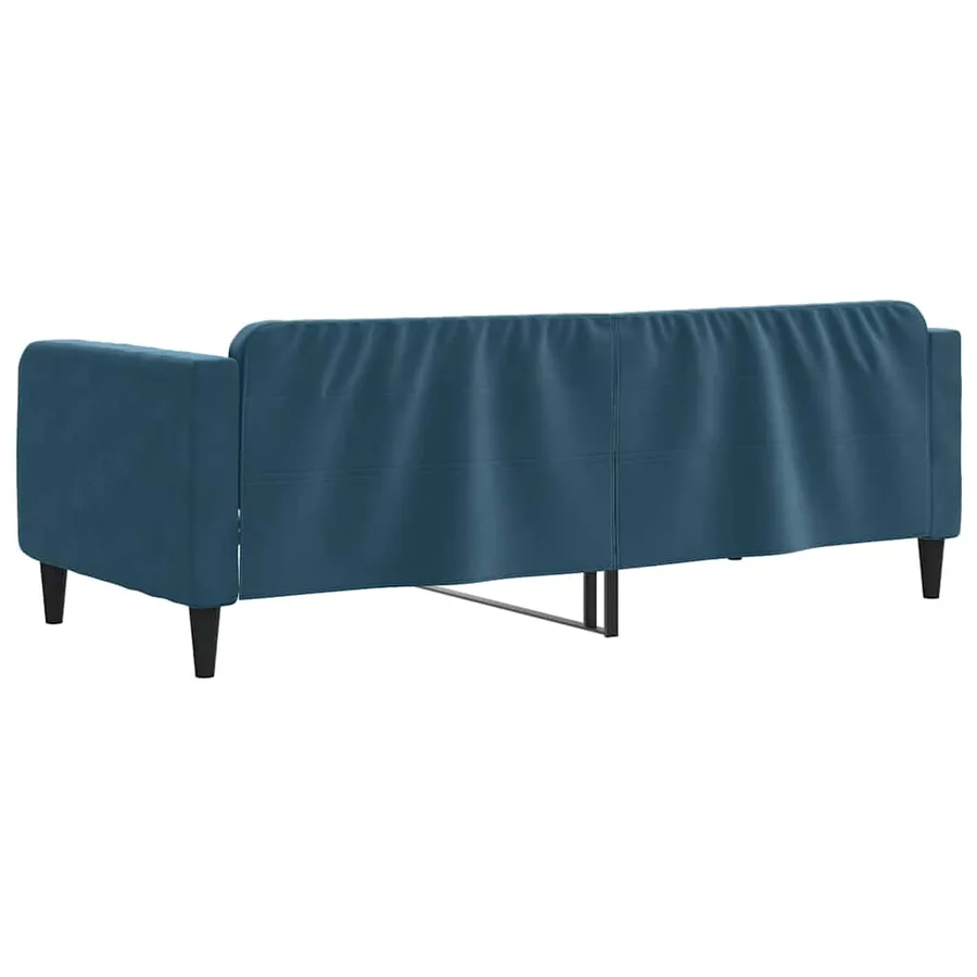 Lit de repos sans matelas bleu 90x200 cm velours - 5