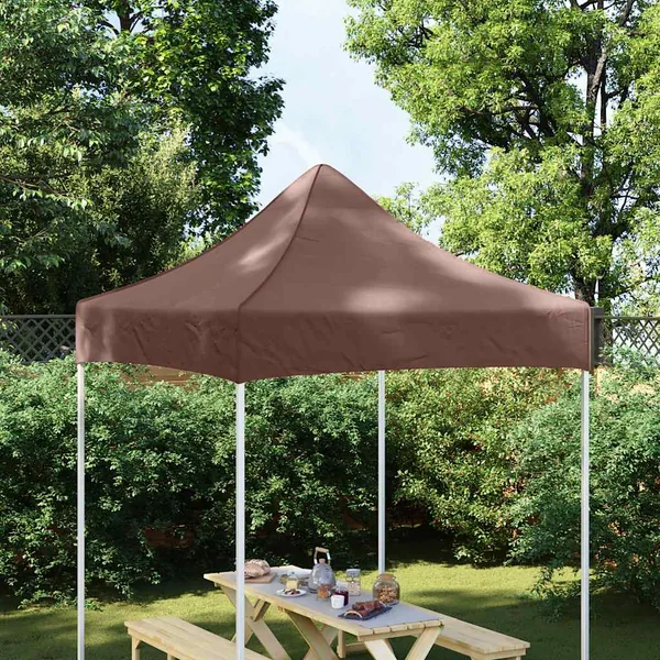 Toit de tente de réception 2x2 m Marron 270 g/m²
