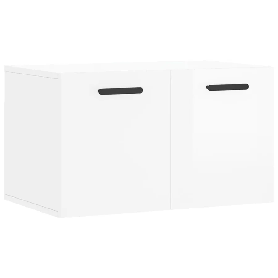 Armoire murale Blanc brillant 60x36,5x35 cm Bois d'ingénierie - 2