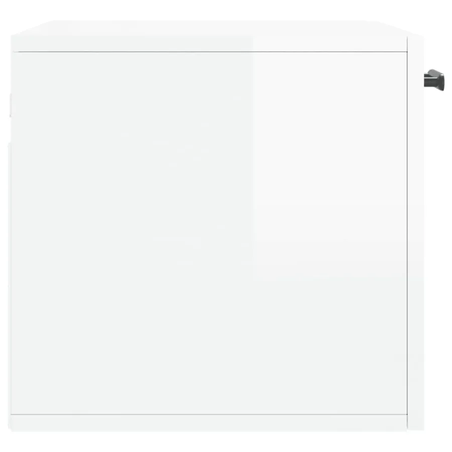 Armoire murale Blanc brillant 60x36,5x35 cm Bois d'ingénierie - 7