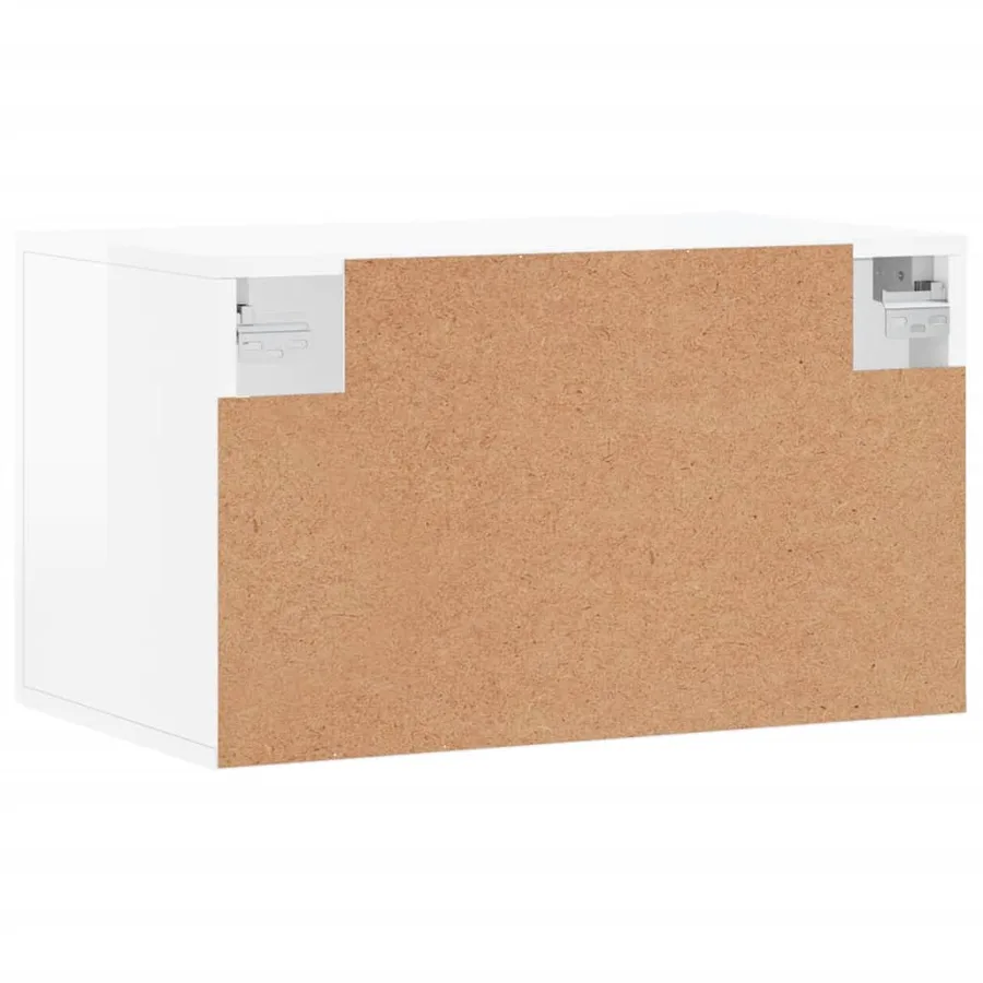 Armoire murale Blanc brillant 60x36,5x35 cm Bois d'ingénierie - 8
