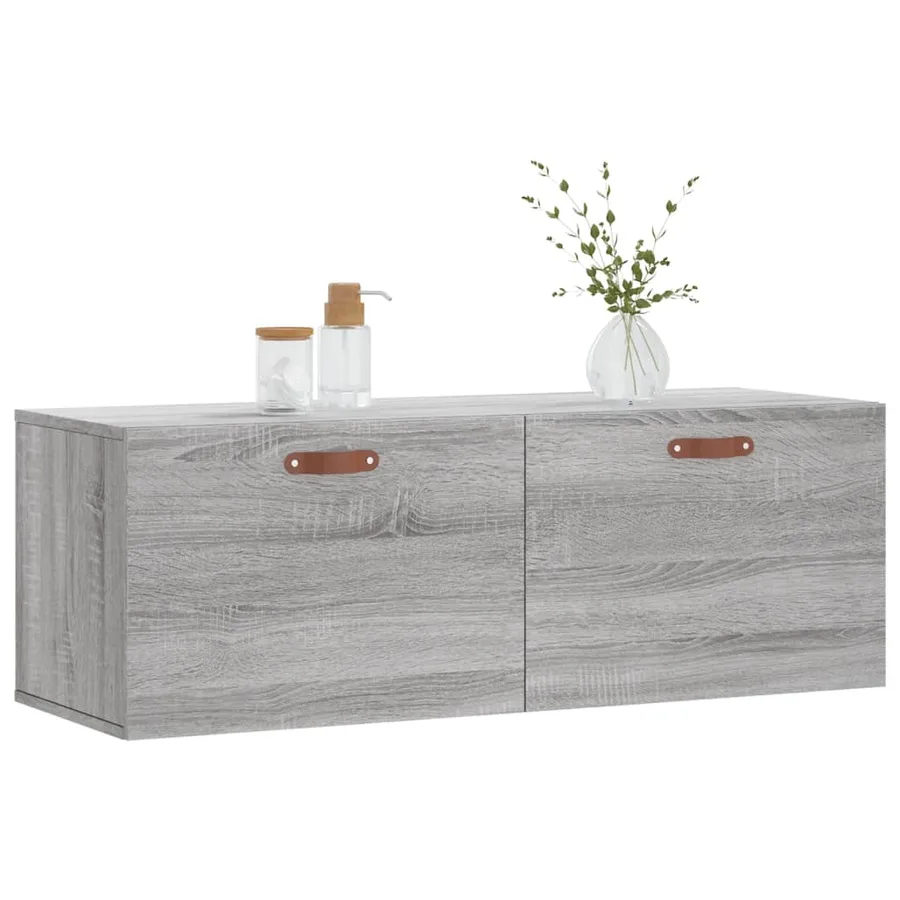 Armoire murale sonoma gris 100x36,5x35 cm bois d'ingénierie - 3