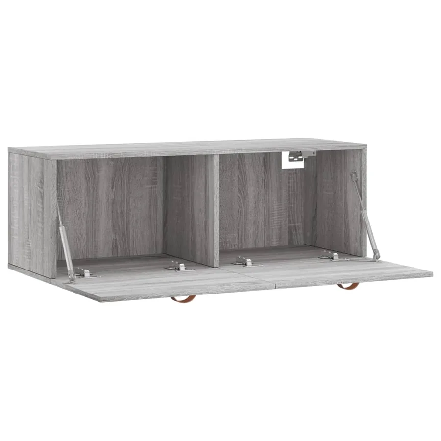 Armoire murale sonoma gris 100x36,5x35 cm bois d'ingénierie - 6