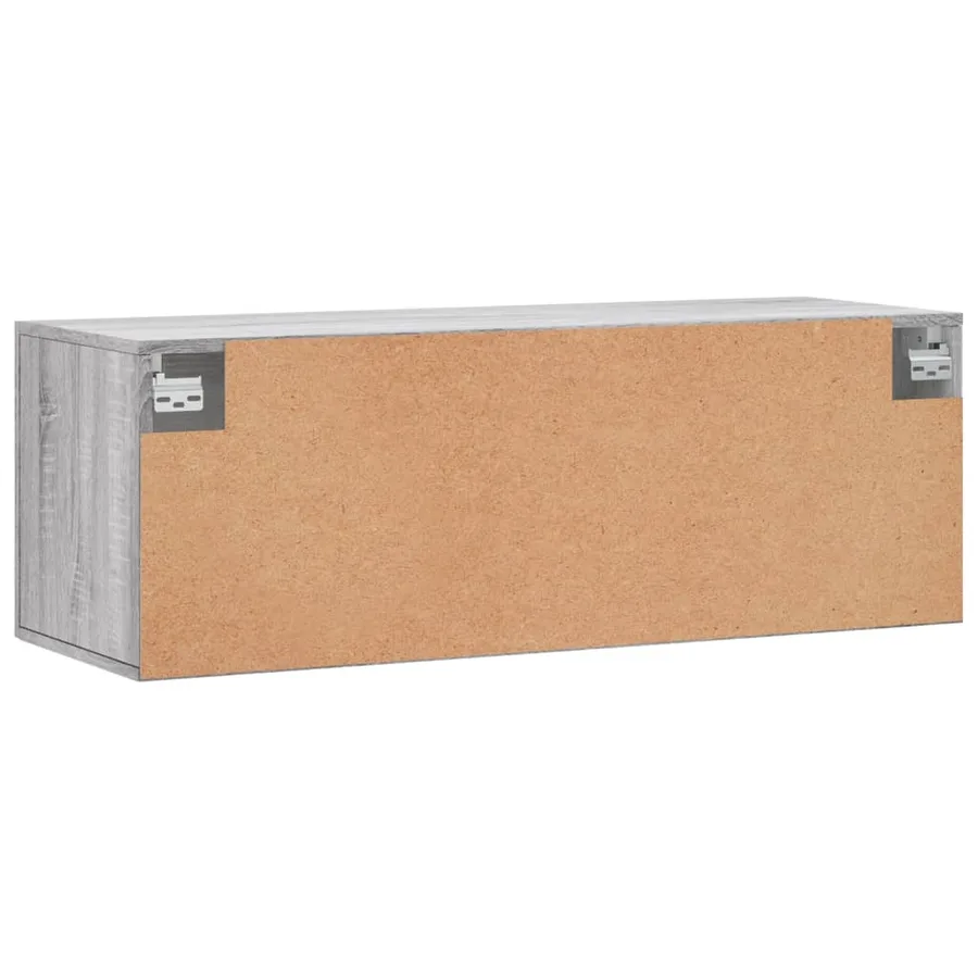 Armoire murale sonoma gris 100x36,5x35 cm bois d'ingénierie - 8
