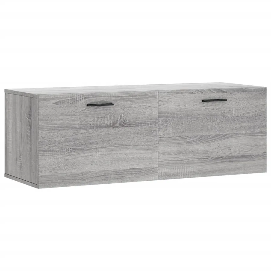 Armoire murale sonoma gris 100x36,5x35 cm bois d'ingénierie - 2