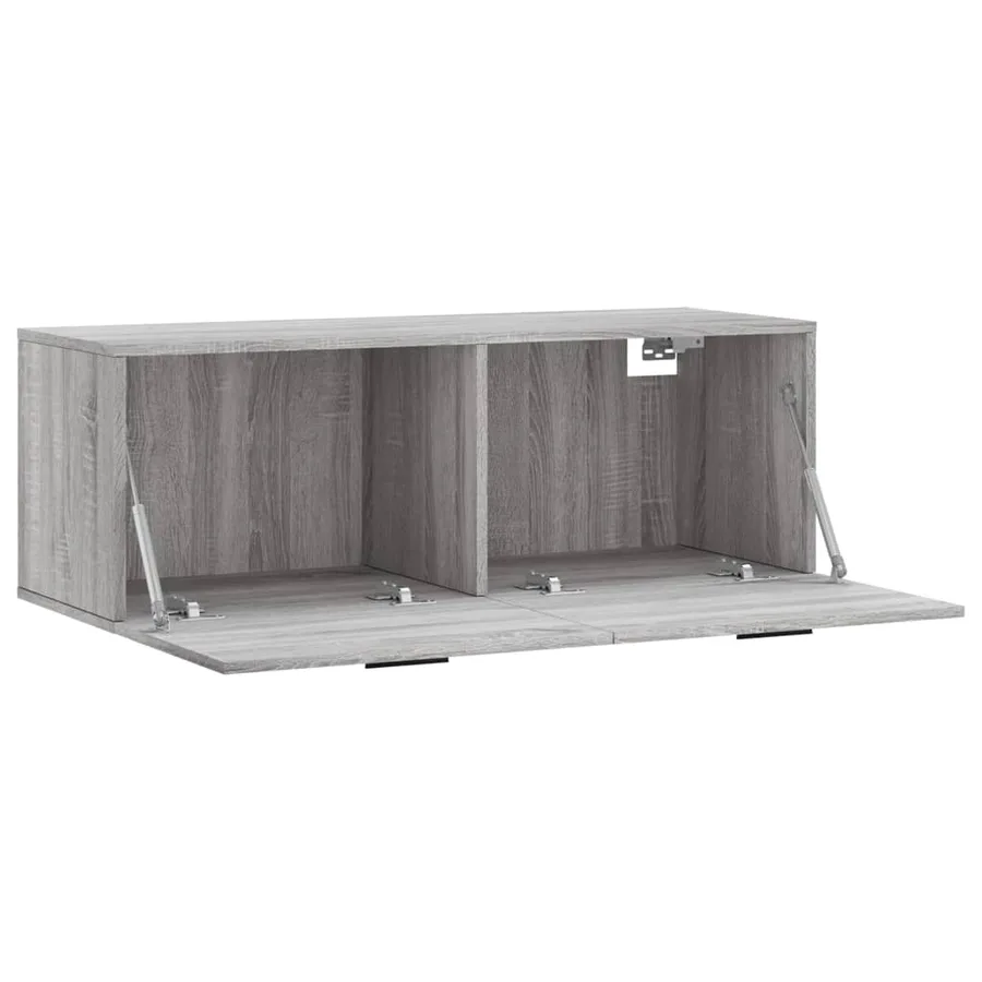 Armoire murale sonoma gris 100x36,5x35 cm bois d'ingénierie - 4