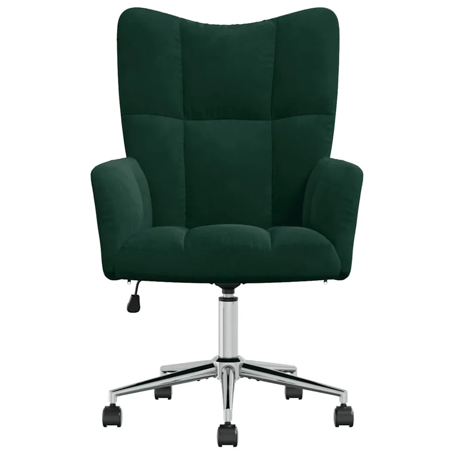 Chaise de relaxation Vert foncé Velours - 3