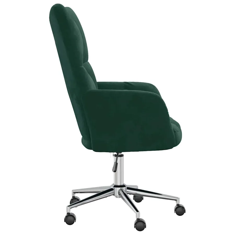 Chaise de relaxation Vert foncé Velours - 4