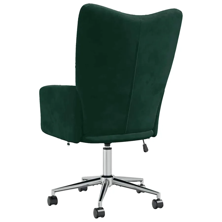 Chaise de relaxation Vert foncé Velours - 5