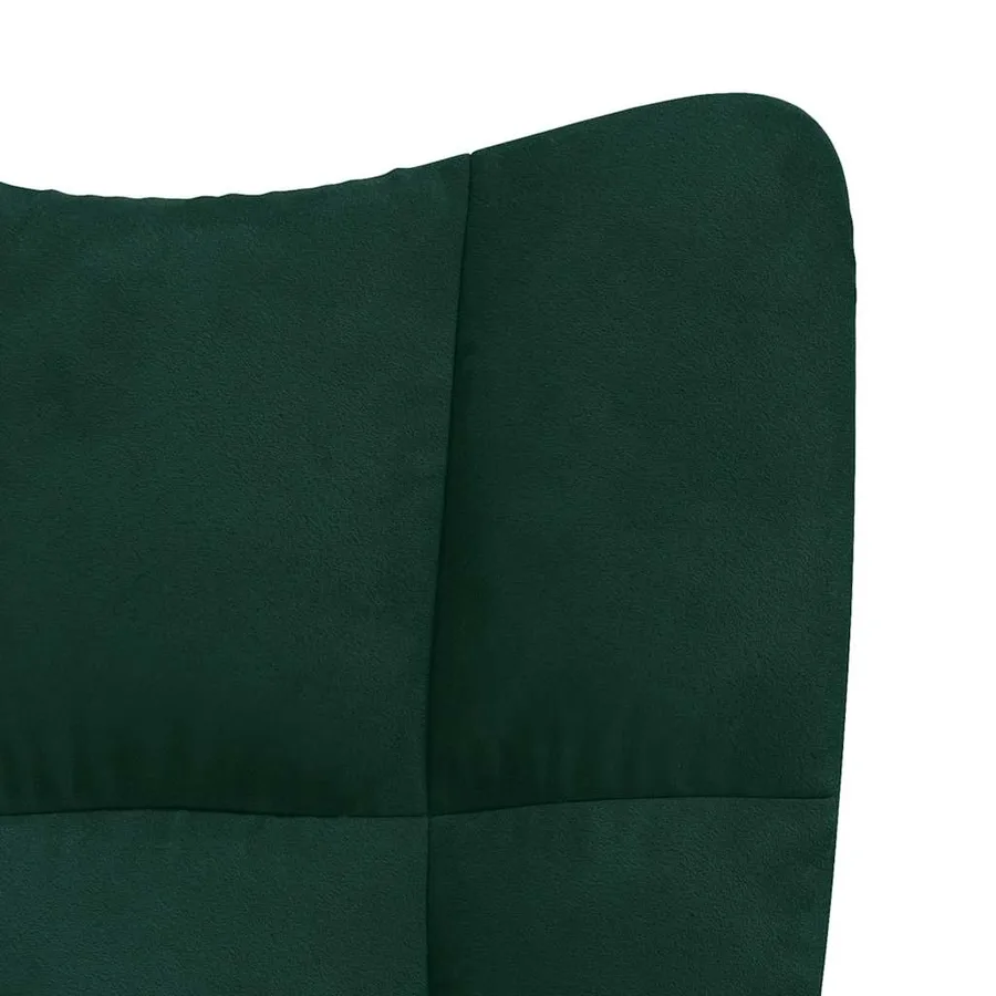 Chaise de relaxation Vert foncé Velours - 6