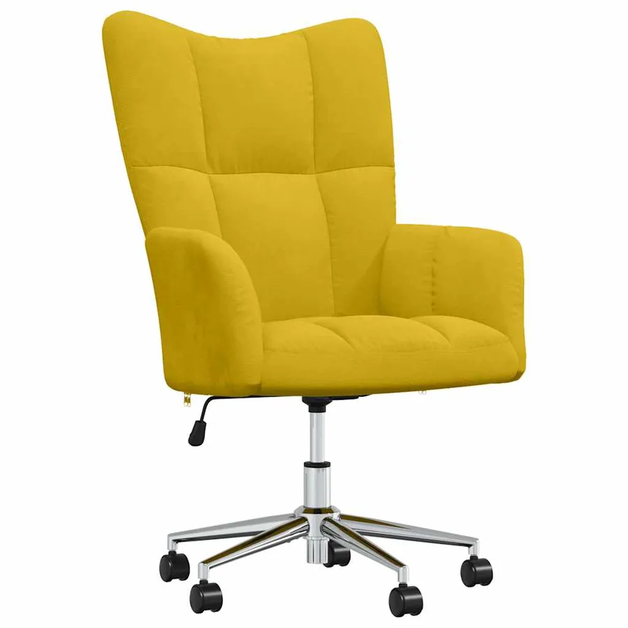 Chaise de relaxation Jaune moutarde Velours - 2