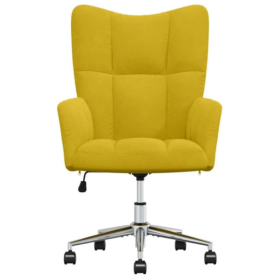 Chaise de relaxation Jaune moutarde Velours - 3
