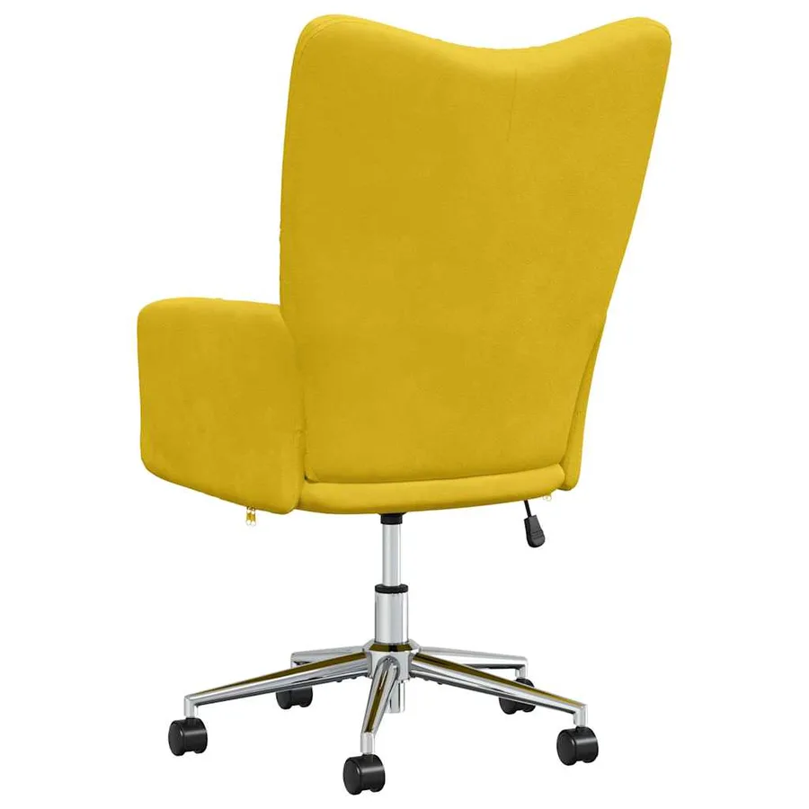 Chaise de relaxation Jaune moutarde Velours - 5