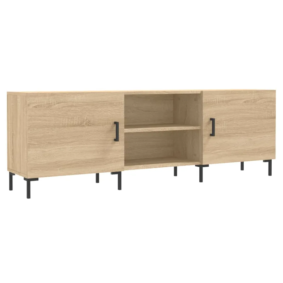 Meuble TV chêne sonoma 150x30x50 cm bois d'ingénierie - 2