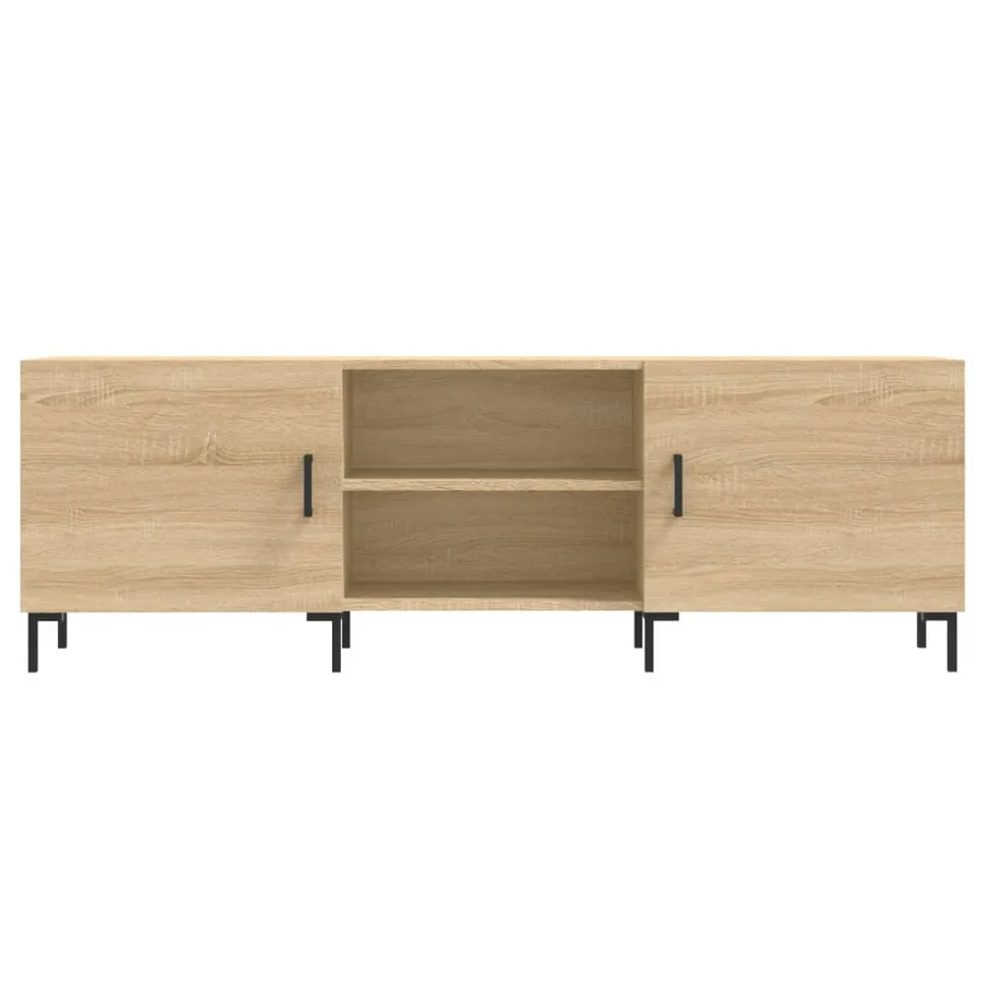 Meuble TV chêne sonoma 150x30x50 cm bois d'ingénierie - 5
