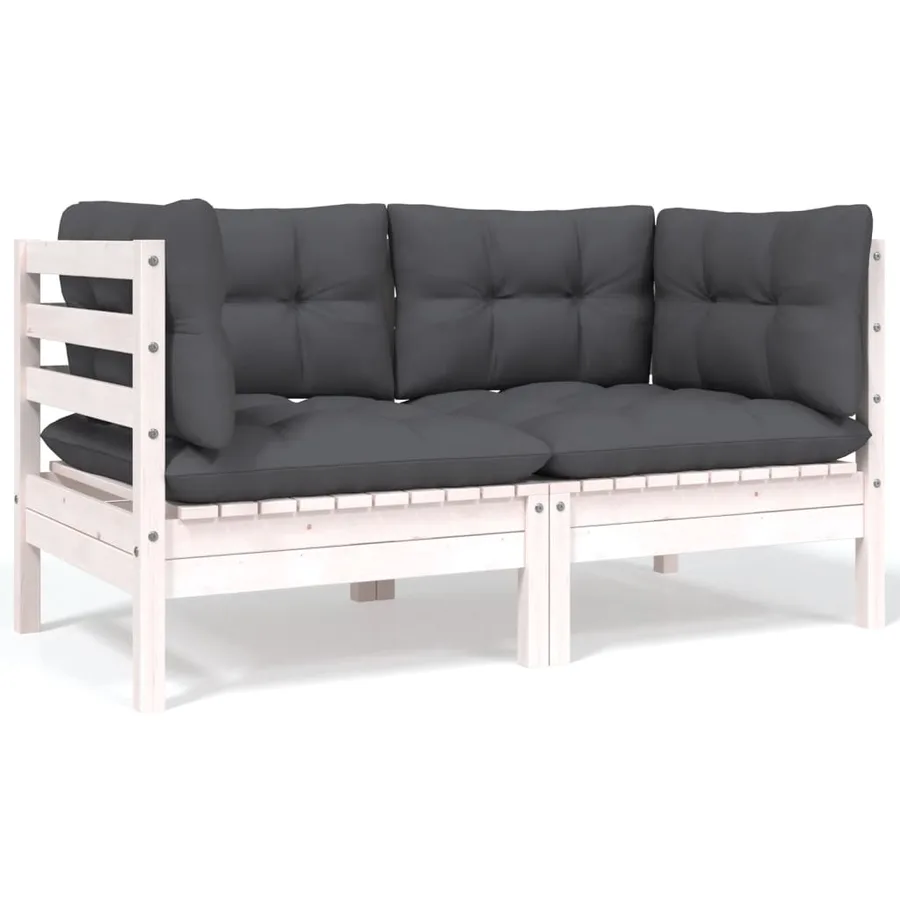 Salon de jardin 6 pcs avec coussins bois de pin massif - 4
