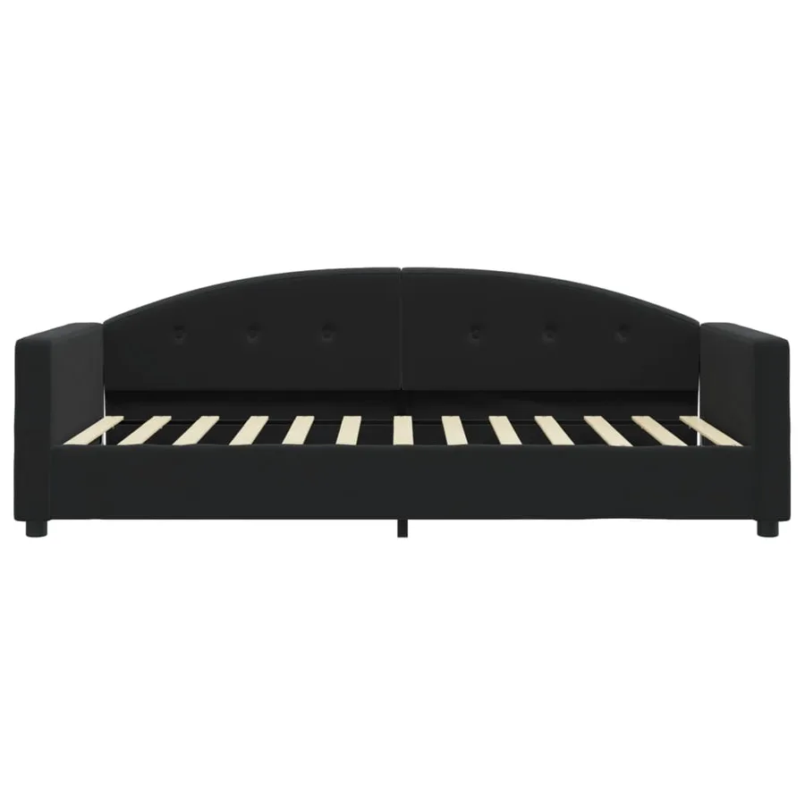 Lit de repos sans matelas noir 90x200 cm velours - 3