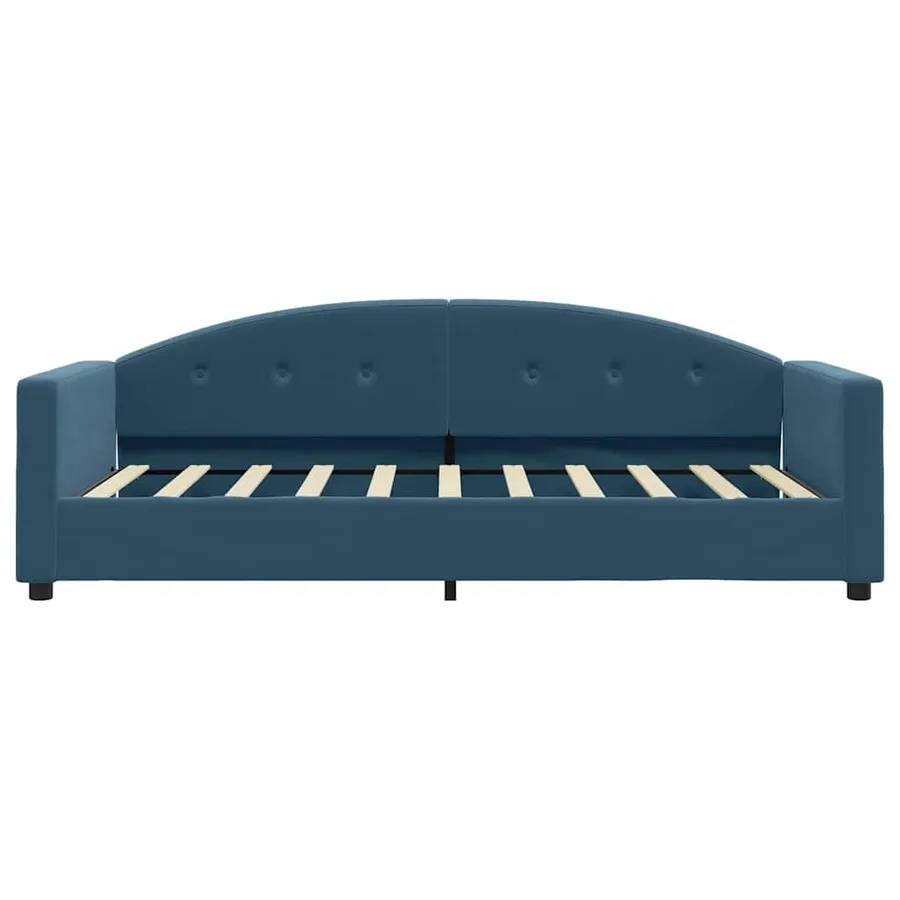 Lit de repos sans matelas bleu 80x200 cm velours - 3