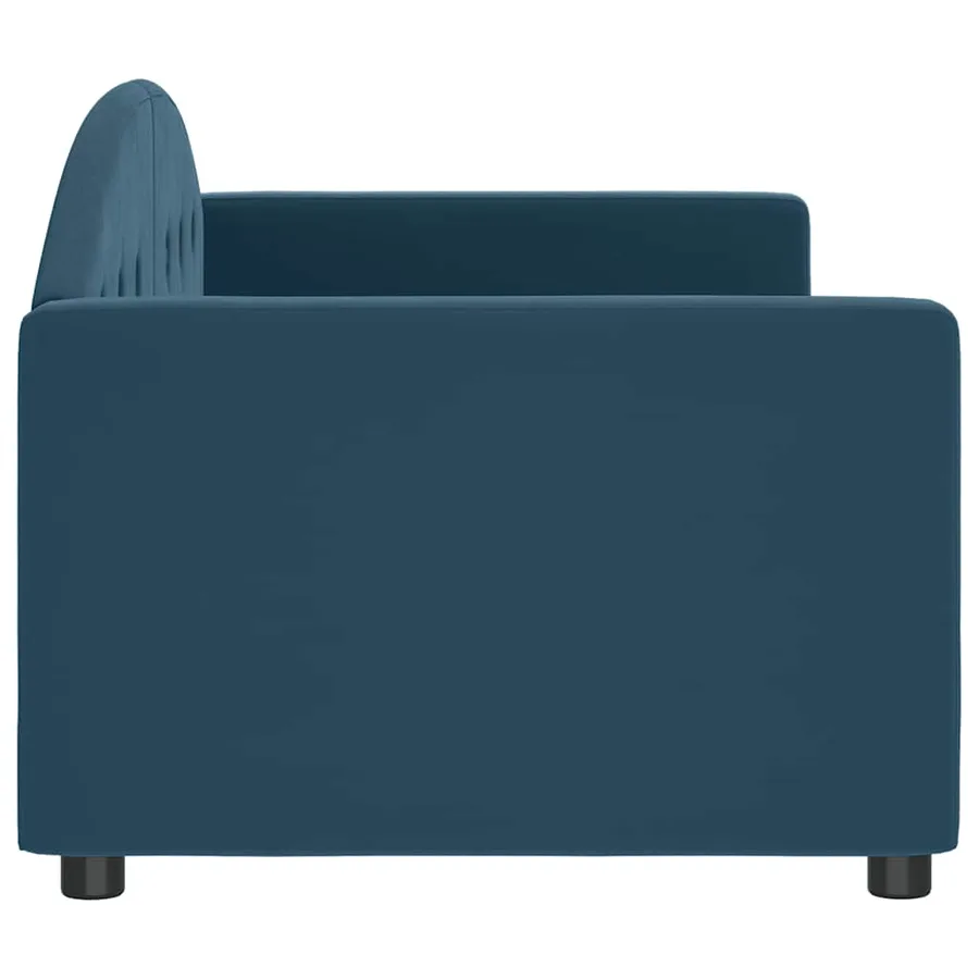 Lit de repos sans matelas bleu 80x200 cm velours - 4