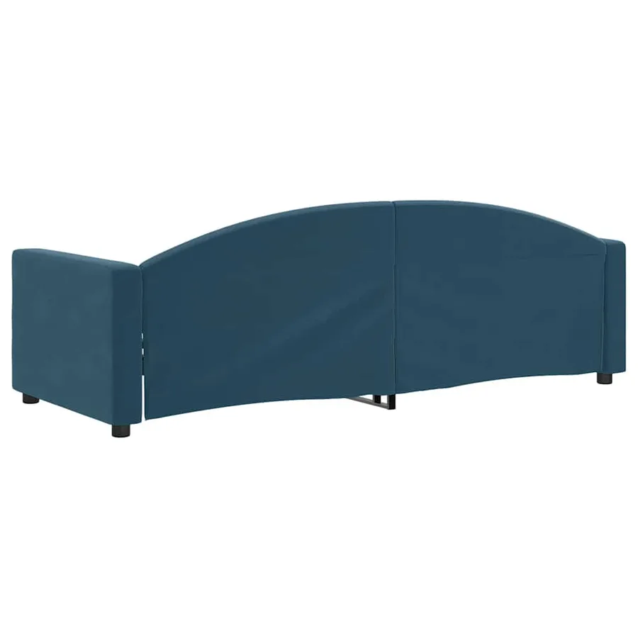 Lit de repos sans matelas bleu 80x200 cm velours - 5
