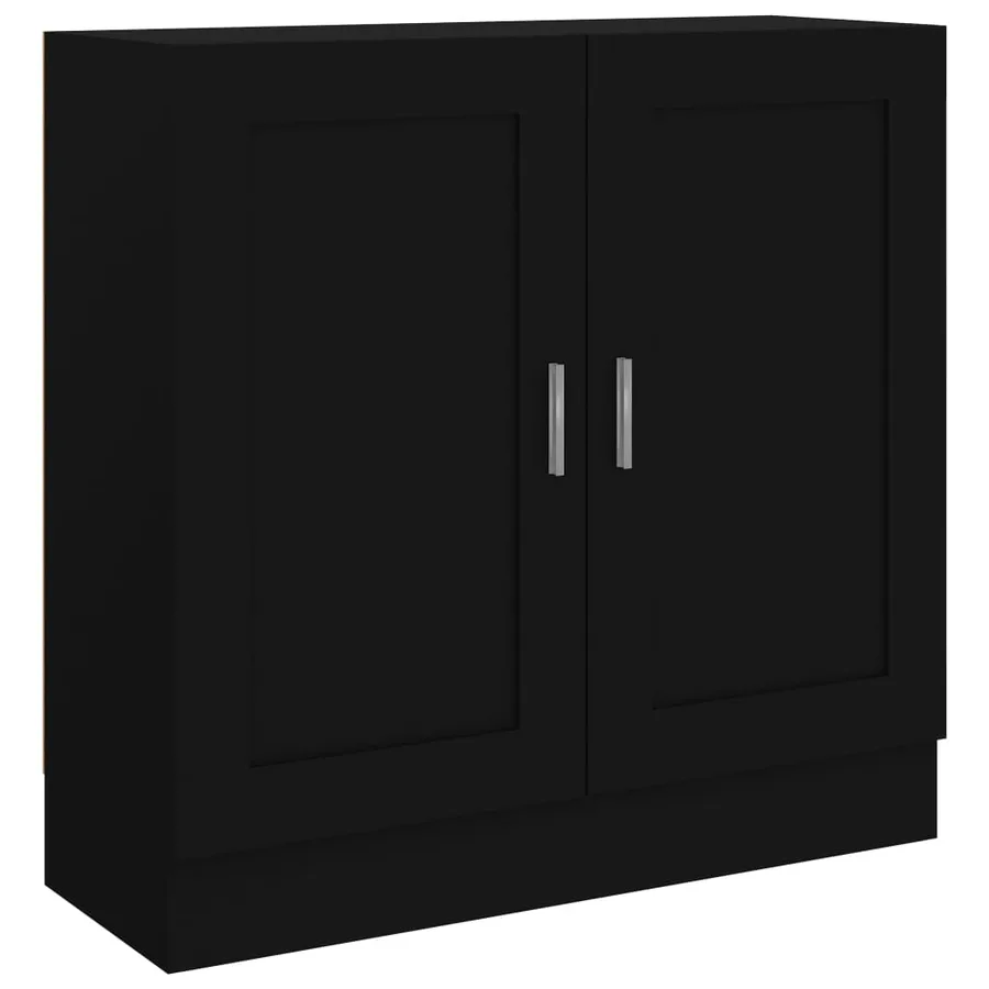 Bibliothèque Noir 82,5x30,5x80 cm Bois d'ingénierie - 2