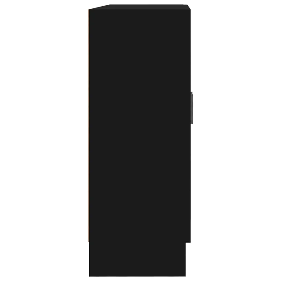 Bibliothèque Noir 82,5x30,5x80 cm Bois d'ingénierie - 6
